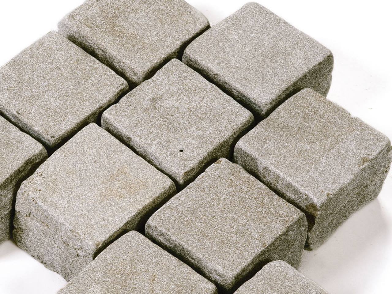 Kalkstein Pflastersteine 10x10x8 Camino Grey jonastone